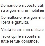 Domande e risposte utili su argomenti immobiliari. Consultazione dei post libera e gratuita. Visita Forum-Immobiliare. Trova qui le risposte a tutte le tue domande.